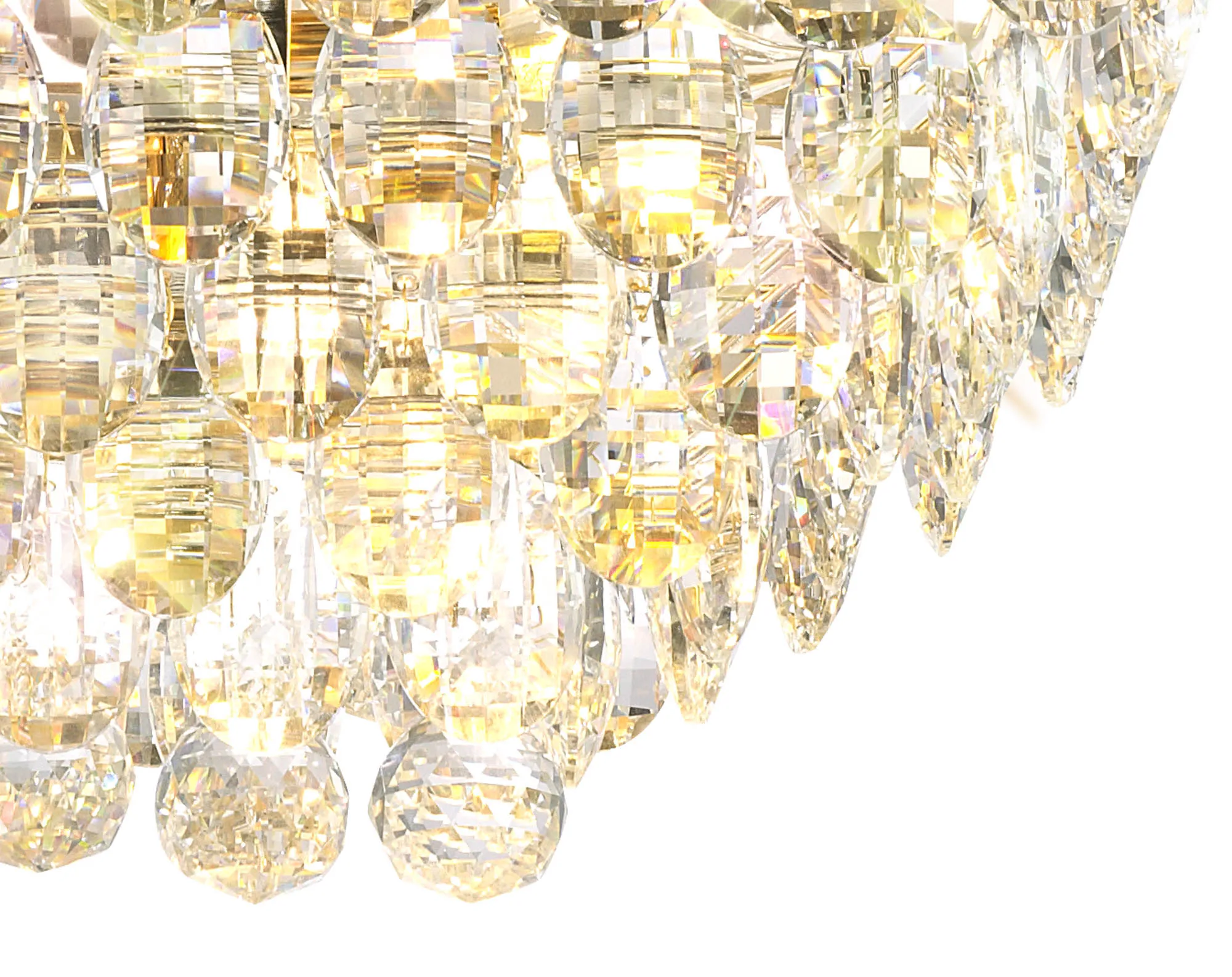 Coniston Linear Flush Ceiling 5 Light French Gold IL32826  Diyas Coniston French Gold